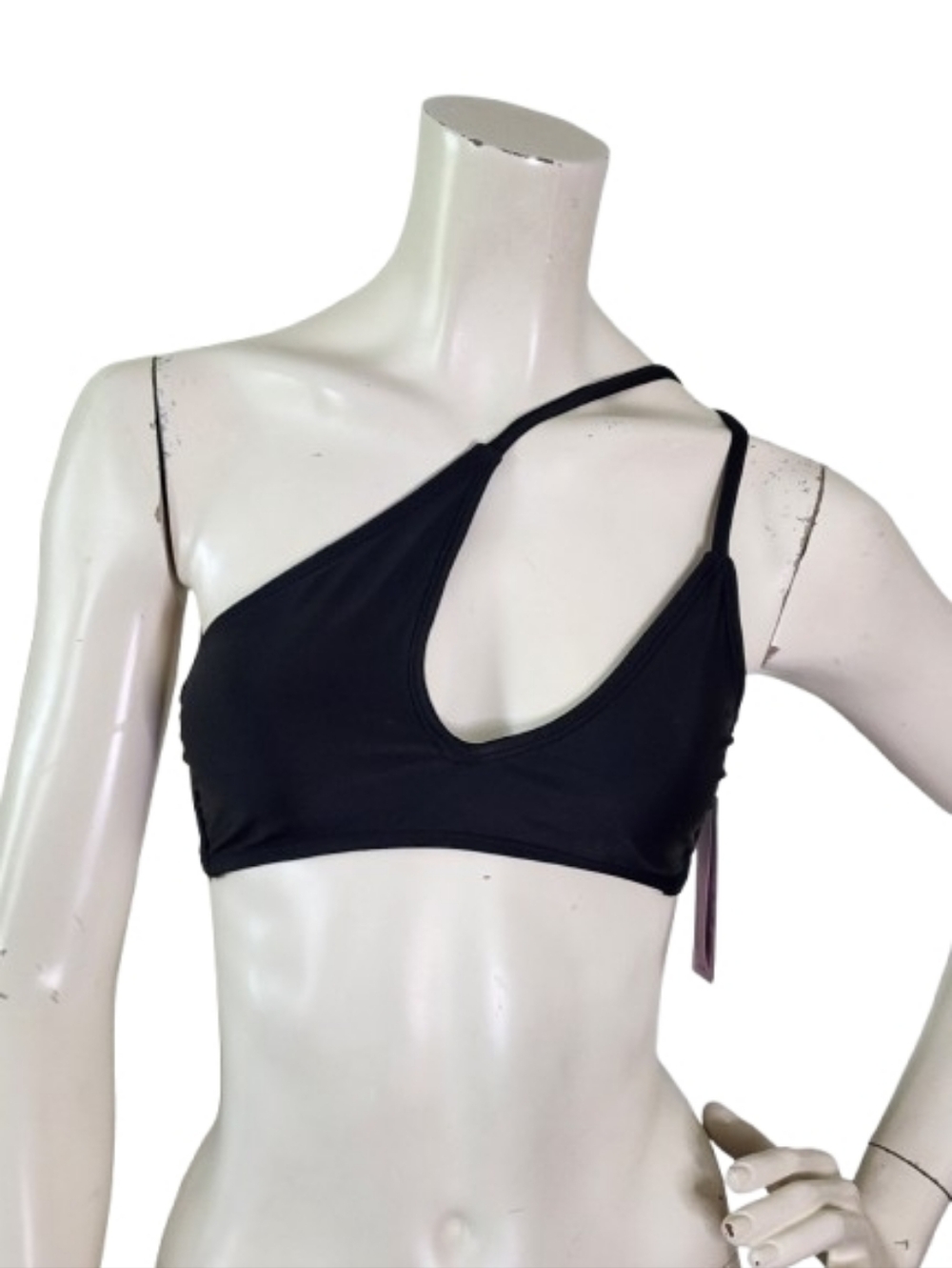 Wild Fable Bikini Top Womens XS Black One-Shoulder NEW